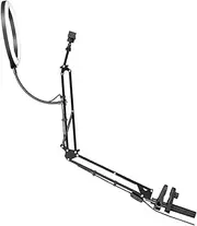 HOMOBABE 1 Set Height Adjustable Selfie Holder with Streaming Light Versatile Phone Stand for Desk Table Extendable Design Sturdy for Photography Live Streaming
