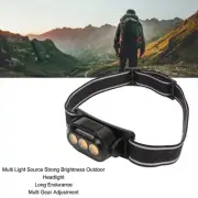LED Headlamp USB Rechargeable 3 Gear High Brightness Waterproof Light DS