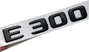 SCPCKZETZN 3D ABS Glossy Black Car Rear Trunk Badge Decal Letters Sticker Logo E 300 4MATIC Emblem Fit for Mercedes E300 W213 W212 Accessories(E300)