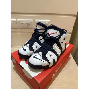 NIKE AIR MORE UPTEMPO GS OLYMPIC / WHITE.NAVY