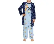 Bluey Boys 3 Piece Robe & Pajama Set Size 6