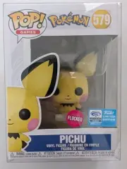 Funko Pop Pokemon Pichu #579 Flocked Wondercon 2020 Exclusive W/ Protector
