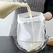 Food Grade Soy Milk Filter Bags, 200 Micron 20*30CM Fine Mesh Bag Milk Filter Bag All Purpose Food Strainer Nylon Cheesecloth