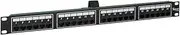 ICC Voice 8P2C Telco Patch Panel with 24 Ports, Rear Female Telco/Amphenol Connector, 1 RMS, 19-Inch Rack-Mounted Patch Panel for Telephone, PBX, IP Phone Systems and LANs, RJ-45, Black