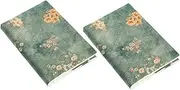 jojofuny 2pcs Fabric Book Covers Textile Book Sleeves for Notebooks Planners Journals Protective Case Decorative Design