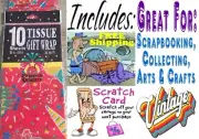 10 vntg birthday tissue sheets/gift wrap for scrapbooking&crafts+gift