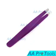 AAPRO Purple-Color Professional Mini Eyebrow Tweezers Baby Tweezers Slanted Tips