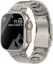 Synsing Titanium Band Compatible for Apple Watch Series 10 46mm Ultra 2 Ultra 49mm 45mm 44mm 42mm 41mm 40mm 38mm, Titanium Metal Strap Compatible for iWatch SE Series 9 8 7 6 5 4 3 2 1 SE