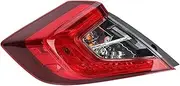 1 PC Outer Left/Right Tail Light ，Compatible forCivic 2016-2021 US Version Brake Lamp Reversing Light Driving Lamp Turn Signal Lamp(Outer Left)