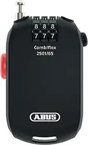 Abus 2501/65 Steel Cable Lock Combination Lock, Black, 65 cm