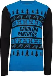NFL Ugly Sweater Xmas Knit Pullover - Carolina Panthers - M