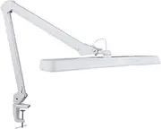 Neatfi (New Model) XL 2500 Lumens LED Desk Lamp, Dimmable, 24W, 4 Level Brightness, 56CM Wide, Eye-Caring, Adjustable Desk Light for Home, Office, Crafts, Nails & Hobbies (White, Non-CCT with Clamp)