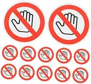 GANAZONO Do Not Touch Safety Sign Stickers 15 Pack Warning Decals for Devices Easy Application Reminders
