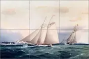 Ceramic Tile Mural Backsplash Buttersworth Nautical Sailing Art JEB001