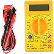 Voltage Current Resistance Tester Multimeter Digital Multimeter, Digital High Accuracy Electrical Tester for Factory Widely Use Household Laboratory(yellow)