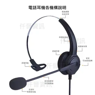 【仟晉資訊】國洋K362 免持撥號來電顯示電話有耳機孔 頭戴式客服耳機單耳雙耳選配 台灣製造話機