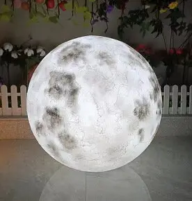 【免運】開發票 美雅閣| led發光彩繪星球燈PE滾塑圓球玻璃鋼纖維戶外月亮燈太陽能月球燈