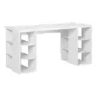 Artiss Office Computer Desk Study Table Workstation Shelf Storage Bookcase White