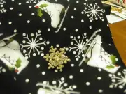 PUT'EM PIN STOCKING CHRISTMAS SNOW FLAKE PIN