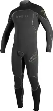 O'NEILL Men's 3/2mm PSYCHO 1 Zen-Zip Wetsuit - Graph/Blk/DayGlo - Medium - NWT