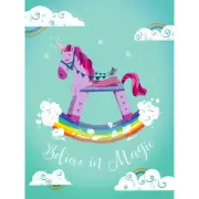 Unicorn Believe in Magic Canvas Wall Art Print