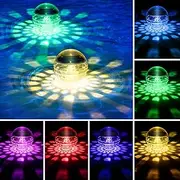 Solar Floating Pool Lighting, RGB Colour Changing Waterproof Pond Light, LED Underwater Lighting for Pool, Pond, Garden, Fountain and Water Parks - Solar Pool Light for Outdoor Use (4, RGB)