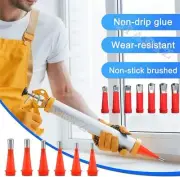 Universal Integrated Rubber Nozzle Tool Kit Caulking Nozzle Applicator with Base
