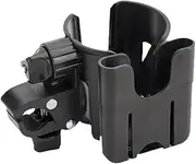 Generic 2-in-1 Cup Phone Holder Stroller Cup Holder with Phone Holder Cart Cup Holder Bottle Holder for Stroller Bike Wheelchair Walker Scooter