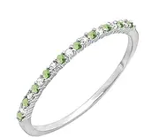 [Dazzlingrock Collection] 14k Round green IJ peridot