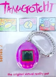 Mini Tamagotchi Bandai Virtual Reality Pet Game 20 Anniversary Series 2 Purple