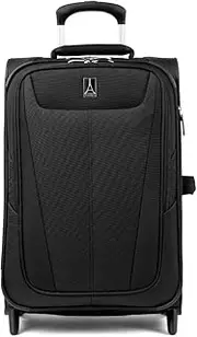 [Travelpro] Maxlite 5 Softside Expandable Upright 2 Wheel Luggage, Lightweight Suitcase, Men and Women, Black, Carry-on 22-Inch, Maxlite 5 Softside Lightweight Expandable Upright Luggage
