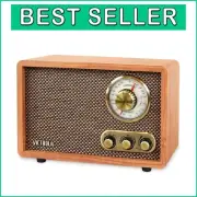 Timeless Retro Bluetooth Radio with AM/FM Dial - Stylish Walnut & Superior Sound