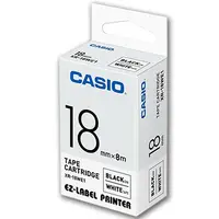 在飛比找PChome24h購物優惠-CASIO 標籤機專用色帶-18mm【共有9色】白底黑字XR