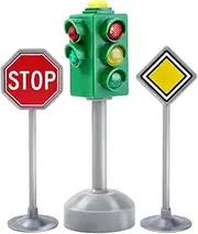 Traffic Signal Light Toy, Traffic Signal Stop Light Model Toy, Simulation Road Light Safety Traffic Maker Crosswalk Signal Model Toy, Traffic Toys for Kids Toddler Toys