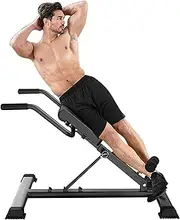 Back Extension Bench Roman Chair Multifunction Back Extension Machine Height Adjustable Hyperextension Bench Abdominal,Leg Workout Equipment for Home Gym