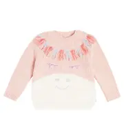 [Stella McCartney Kids] Stella McCartney Kids Baby fringed cotton sweater M 3 pink