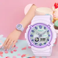 在飛比找PChome24h購物優惠-CASIO 卡西歐 BABY-G 葡萄糖果雙顯手錶(BGA-