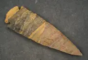 Bent 4.8" Flint Arrowhead Spear Project Point Knife Blade BB703