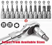 Chrome Vanadium Steel HEX 6 Point Star Security Torx Bit Socket Tools