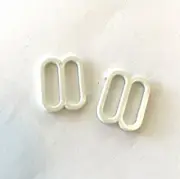 2pcs White Plastic Tri Slider Adjuster Buckle Suits 9.5m Strap Lingerie Figure 8