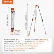 Adjustable Level Tripod Stand 5/8 inch Thread Height 16 to 65 inches