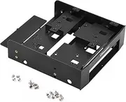 Floppy-Drive Bracket,MR-8801 2.5 / 3.5 HDD / SSD to 5.25 Floppy-Drive Bay Computer Mounting Bracket Adapter Compatible with Standard 5.25 PC Bay