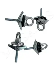 4pc METAL AUTOMOTIVE CAR TRUCK BED ANCHOR POINTS & BOLT TIE DOWN HOOKS LOOPS