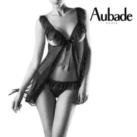 在飛比找momo購物網優惠-【Aubade】惹火情趣系列-網紗外套+小褲 性感情趣內衣 