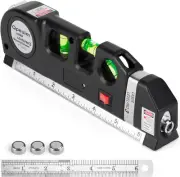 Cross Line Laser Level Kit, Multi-Purpose Tool, with Metric Rulers, Portable f
