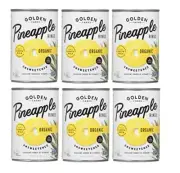 Organic Pineapple Rings (Unsweetened), 6 Cans NT. WT. 14 oz. (396g)