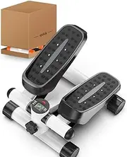 Step mini Stepper Exercise Machine, Mute Slimming Step Aerobic Stepper Motor with Power Ropes for Home Fitness, B (B)