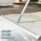 Silicone Floor Wiper Squeegee Stainless Steel Long Handle Squeegee Adjustable An