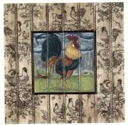 Early Riser Rooster Square Tile Overglaze Waterslide Ceramic Decals