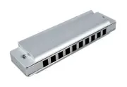 Custom Harmonica Matte Aluminum - Key of C, Harmonica in all keys, box included,